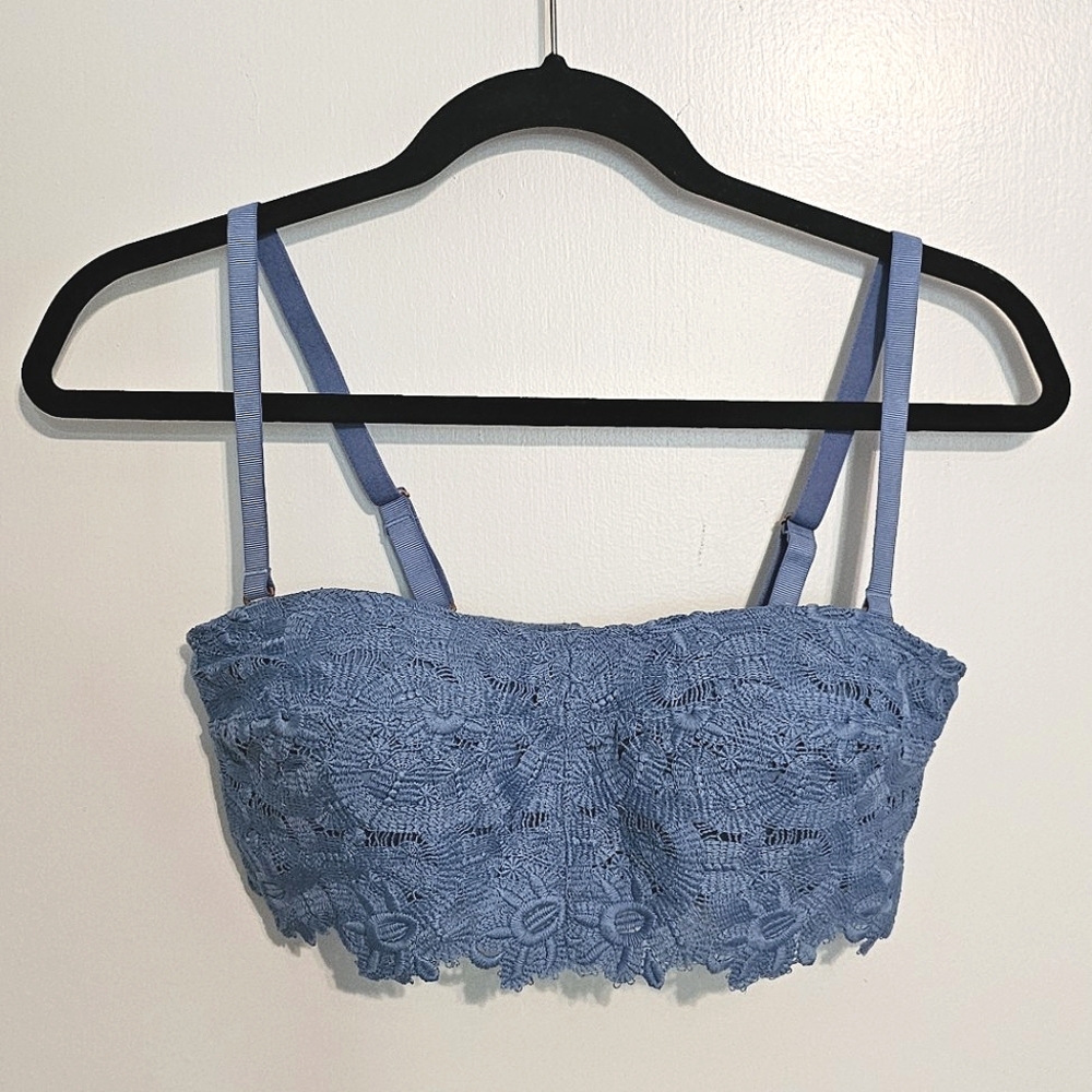 NWT Aerie Blue Lace Bandeau Bralette